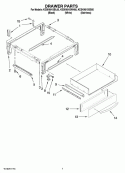 DRAWER PARTS Diagram and Parts List for KESK901SSS05  KitchenAid Range