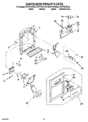 DISPENSER FRONT PARTS Diagram and Parts List for ED2FHAXSL03  Whirlpool Refrigerator