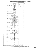 BASKET DRIVE AND BRAKE Diagram and Parts List for LA7500XKW0  Whirlpool Washer