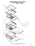 REFRIGERATOR SHELF PARTS Diagram and Parts List for 6WSC20C6YB00  Whirlpool Refrigerator