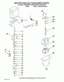MOTOR AND ICE CONTAINER PARTS Diagram and Parts List for KSSS48QTB04  KitchenAid Refrigerator