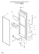 REFRIGERATOR DOOR Diagram and Parts List for 4YED22PQFN01  Whirlpool Refrigerator