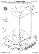 CABINET PARTS Diagram and Parts List for KSRA25KKBT12  KitchenAid Refrigerator