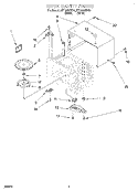 OVEN CAVITY Diagram and Parts List for MT1066XBB0  Whirlpool Microwave