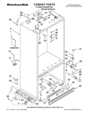 CABINET PARTS Diagram and Parts List for KBLO36FTX04  KitchenAid Refrigerator