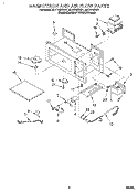 MAGNETRON AND AIR FLOW, LITERATURE Diagram and Parts List for MH7115XBZ1  Whirlpool Microwave