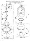 AGITATOR, BASKET AND TUB Diagram and Parts List for LSQ8543JT0  Whirlpool Washer