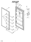 DOOR PARTS, OPTIONAL PARTS (NOT INCLUDED) Diagram and Parts List for EV200FZRQ00  Whirlpool Freezer