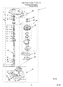 GEARCASE Diagram and Parts List for 6LSR7244EQ0  Whirlpool Washer