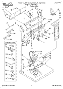 TOP AND CONSOLE, LIT/OPTIONAL Diagram and Parts List for LGR5848EQ0  Whirlpool Dryer