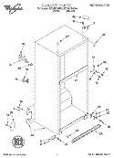 CABINET Diagram and Parts List for ET19RKXGN01  Whirlpool Refrigerator