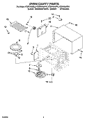 OVEN CAVITY PARTS Diagram and Parts List for KCMS185JBT5  KitchenAid Microwave