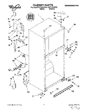 CABINET Diagram and Parts List for 4YET18TKDN01  Whirlpool Refrigerator