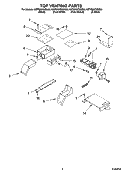 TOP VENTING PARTS, OPTIONAL PARTS Diagram and Parts List for KERS807SBB00  KitchenAid Range