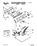 TOP AND CONSOLE, LIT/OPTIONAL Diagram and Parts List for LGC6646AW0  Whirlpool Dryer