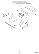 TOP VENTING Diagram and Parts List for RBD306PDB6  Whirlpool Wall Oven