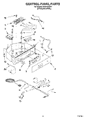 CONTROL PANEL Diagram and Parts List for KUIS185JSS1  KitchenAid Ice Maker