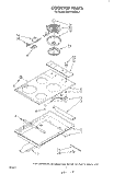 COOK TOP Diagram and Parts List for KEDS100VBL1  KitchenAid Range