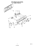 CONTROL PANEL Diagram and Parts List for RF302BXPW0  Whirlpool Range