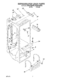 REFRIGERATOR LINER Diagram and Parts List for 4YED27DQDW00  Whirlpool Refrigerator