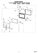 DOOR PARTS Diagram and Parts List for GH5176XPT2  Whirlpool Microwave