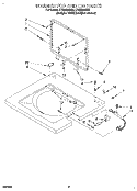 WASHER TOP AND LID Diagram and Parts List for LTG6234DQ0  Whirlpool Washer Dryer Combo