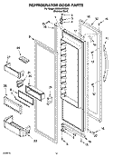 REFRIGERATOR DOOR PARTS Diagram and Parts List for KSSC42FMS00  KitchenAid Refrigerator