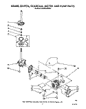 BRAKE, CLUTCH, GEARCASE, MOTOR & PUMP Diagram and Parts List for KAWE564WWH2  KitchenAid Washer