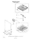 DISHRACK Diagram and Parts List for WU3000V0  Roper Dishwasher