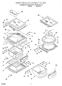 REFRIGERATOR SHELF Diagram and Parts List for KSCS22QFAL01  KitchenAid Refrigerator