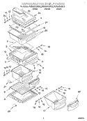 REFRIGERATOR SHELF Diagram and Parts List for KSRS25KGBT03  KitchenAid Refrigerator