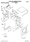 TOP AND CABINET PARTS Diagram and Parts List for KHWS01PWH0  KitchenAid Washer