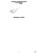 MISCELLANEOUS PARTS OPTIONAL PARTS Diagram and Parts List for DU920PWKS0  Whirlpool Dishwasher