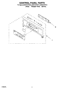 CONTROL PANEL Diagram and Parts List for RBS245PDB13  Whirlpool Wall Oven