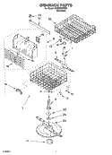DISHRACK PARTS Diagram and Parts List for DU920PWKS0  Whirlpool Dishwasher