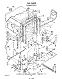 TUB , LITERATURE AND OPTIONAL Diagram and Parts List for DU9200XT0  Whirlpool Dishwasher