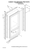 CABINET AND BREAKER TRIM PARTS Diagram and Parts List for KBLO36FTX06  KitchenAid Refrigerator