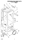 REFRIGERATOR LINER PARTS Diagram and Parts List for 6GD22DCXHW04  Whirlpool Refrigerator
