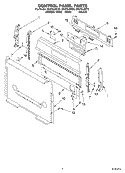 CONTROL PANEL PARTS Diagram and Parts List for GS470LEKB0  Whirlpool Range