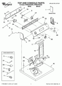 TOP AND CONSOLE PARTS Diagram and Parts List for 4PWED5905SG0  Whirlpool Dryer