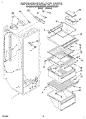 REFRIGERATOR LINER Diagram and Parts List for 6ED20PKXBW00  Whirlpool Refrigerator