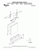 DOOR AND PANEL PARTS Diagram and Parts List for DU1055XTVB2  Whirlpool Dishwasher