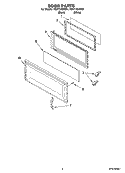 DOOR PARTS Diagram and Parts List for YGH7145XFB1  Whirlpool Microwave