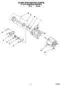 PUMP AND MOTOR Diagram and Parts List for DU890SWKT0  Whirlpool Dishwasher