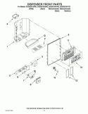 DISPENSER FRONT PARTS Diagram and Parts List for GSS26C5XXA03  Whirlpool Refrigerator