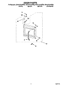 Part Location Diagram of 8205415 Whirlpool Complete Door Assembly - Biscuit