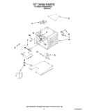 18`` OVEN PARTS Diagram and Parts List for KDRS483VSS02  KitchenAid Range