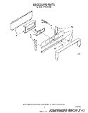 BACKGUARD Diagram and Parts List for SF3100ERW0  Whirlpool Range