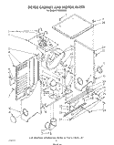 DRYER CABINET AND MOTOR Diagram and Parts List for LT4900XSW3  Whirlpool Washer Dryer Combo