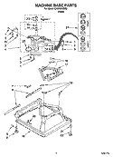 MACHINE BASE PARTS Diagram and Parts List for CAWS953RQ0  Crosley Washer